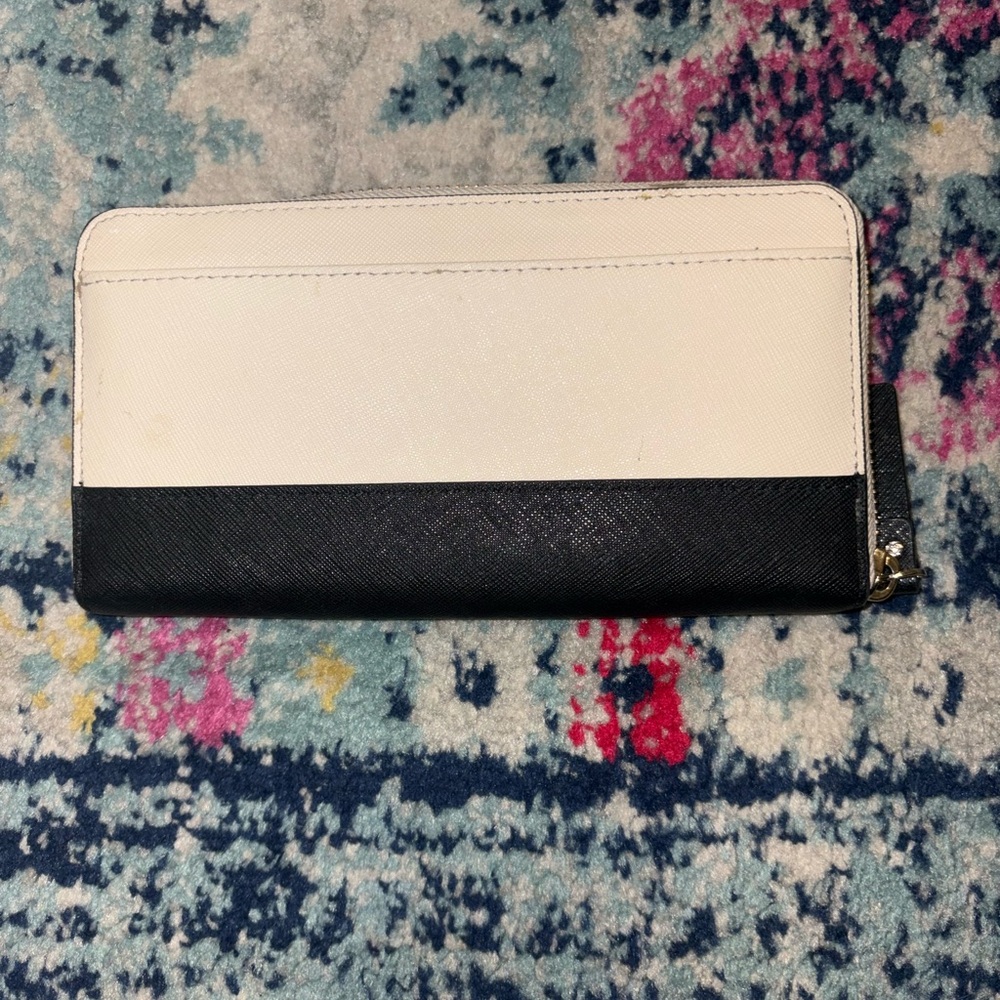 Kate Spade Black and Cream Wallet - Picture 2 of 6